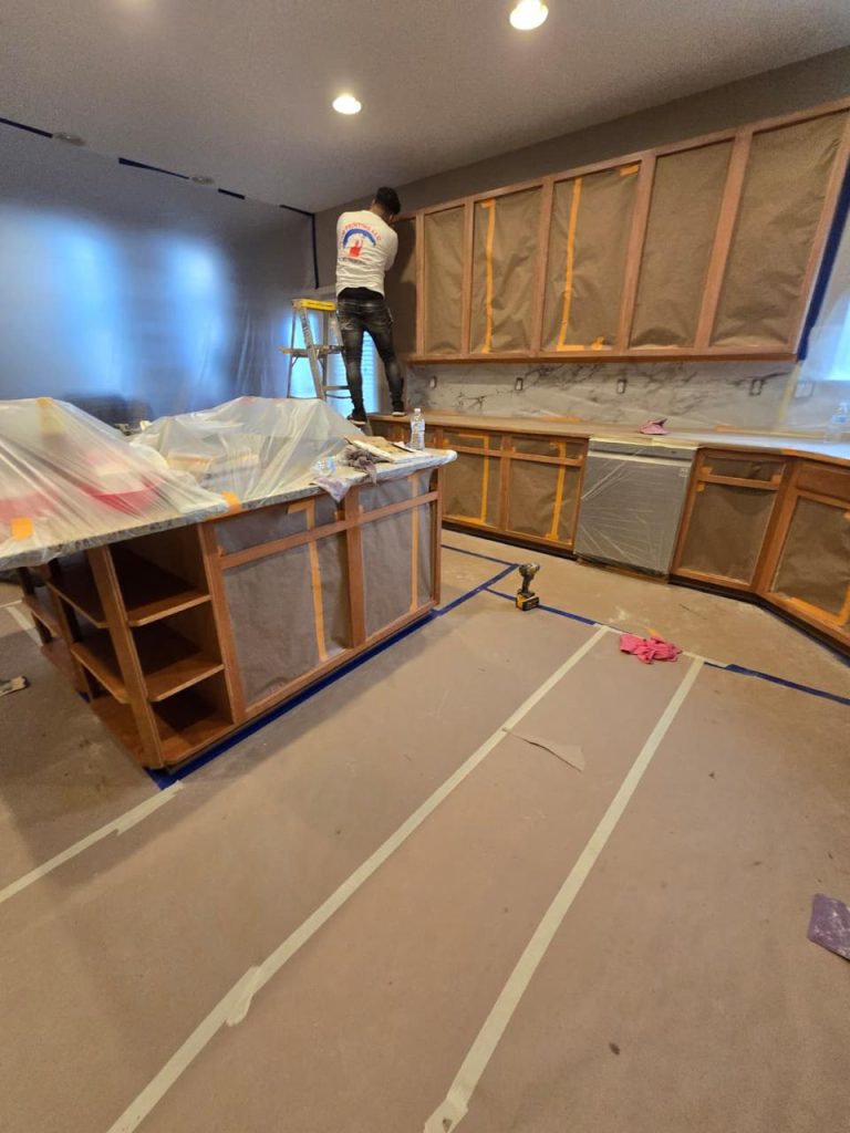 Cabinet Painting project by DEAM PAINTING LLC
