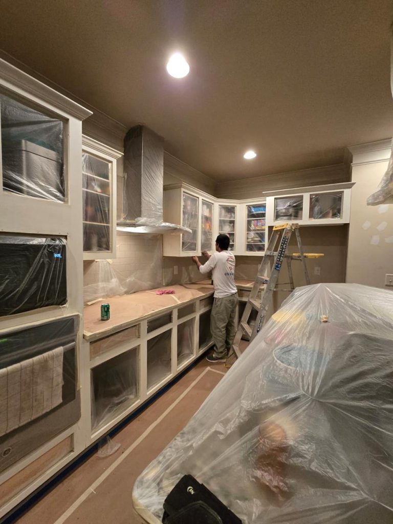 Cabinet Painting project by DEAM PAINTING LLC