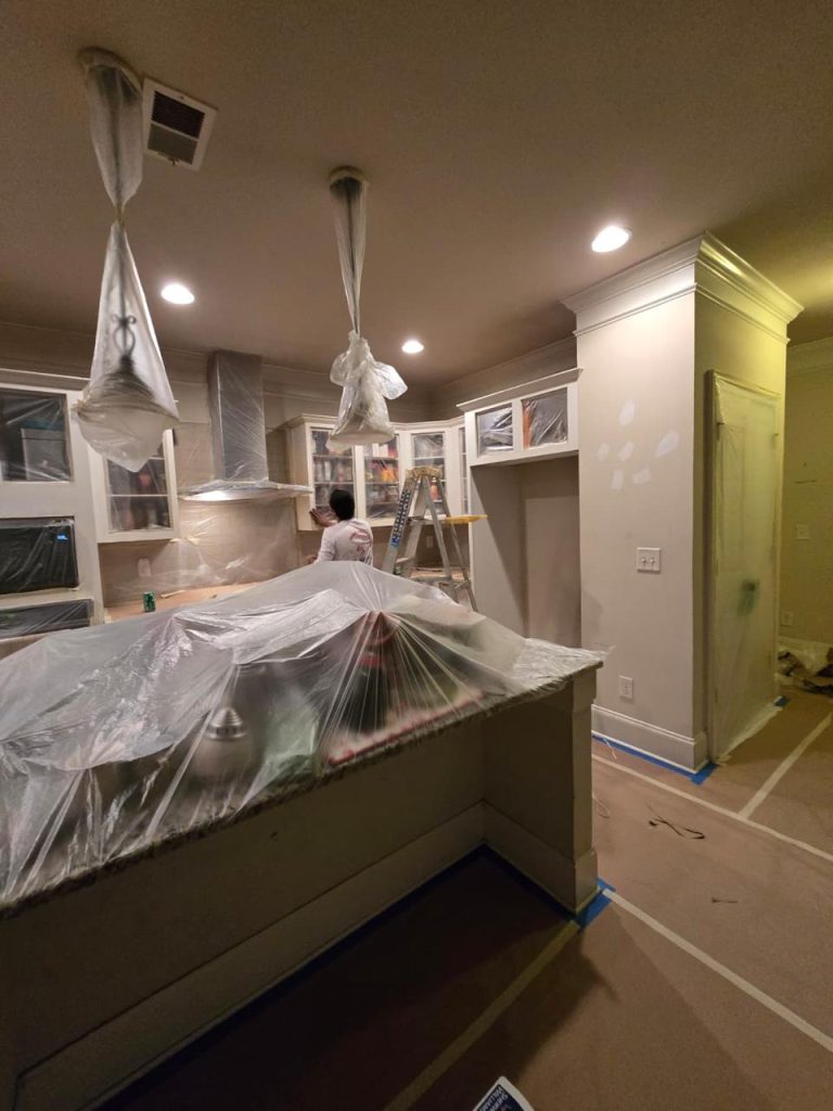 Cabinet Painting project by DEAM PAINTING LLC