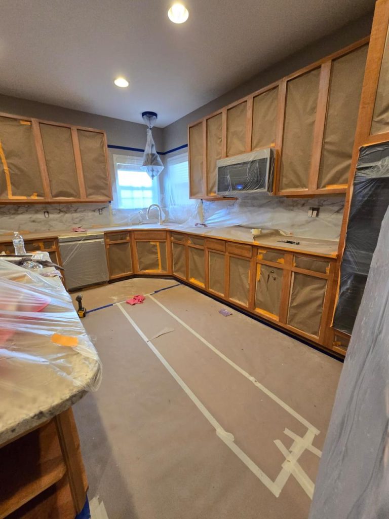 Cabinet Painting project by DEAM PAINTING LLC