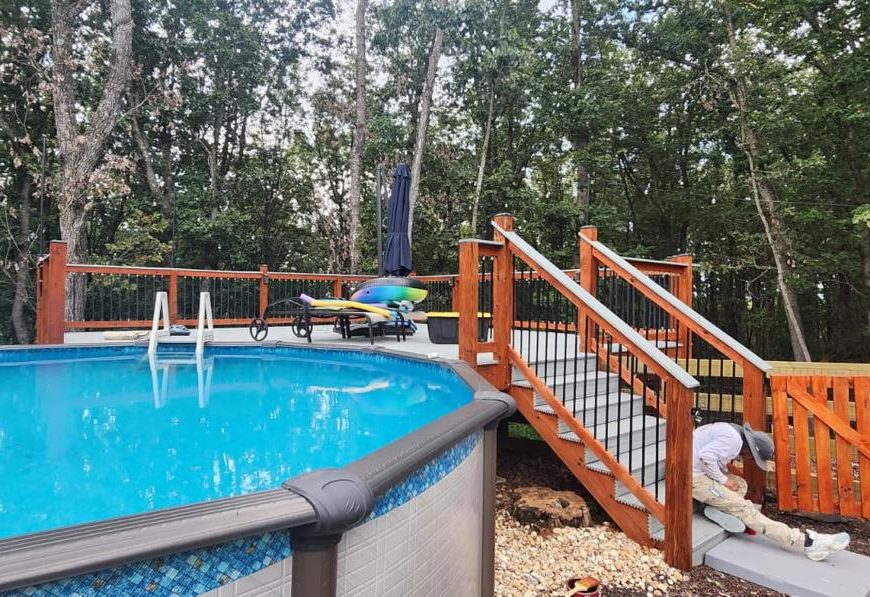 Deck Staining project by DEAM PAINTING LLC