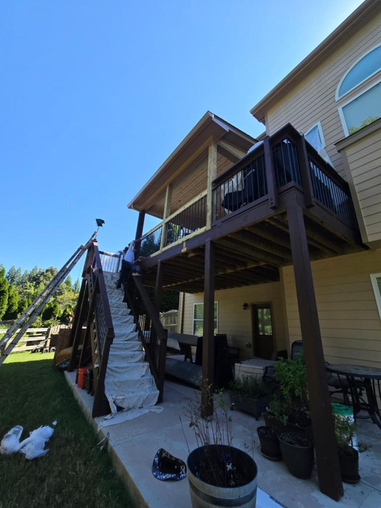 Deck Staining project by DEAM PAINTING LLC