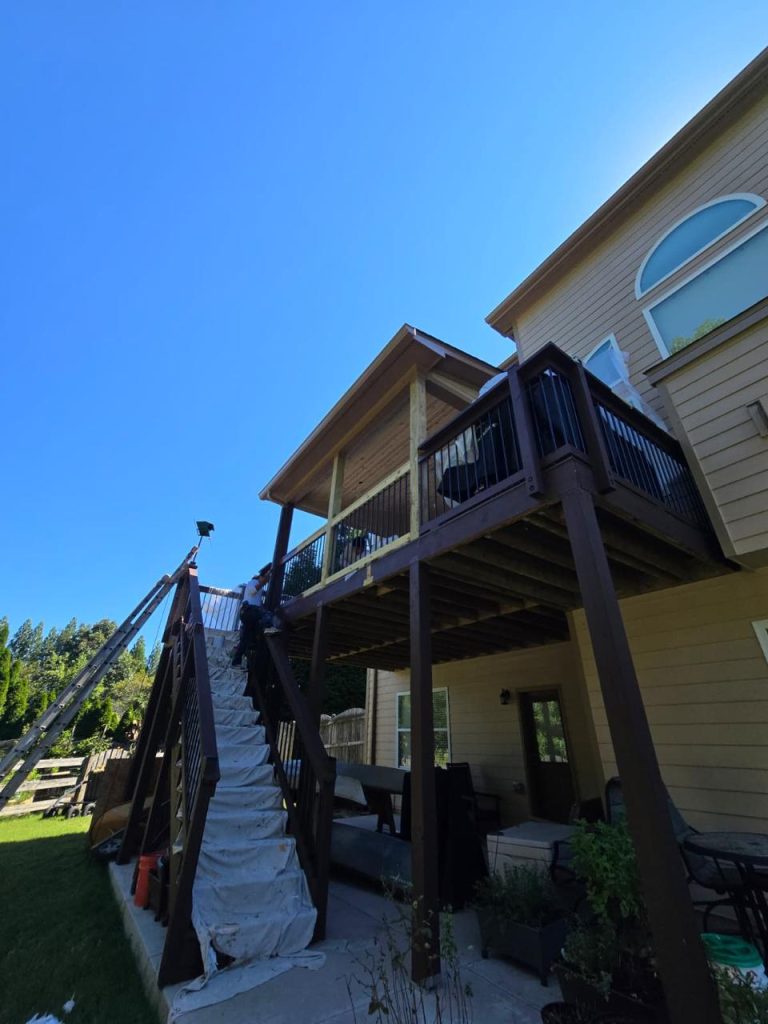 Deck Staining project by DEAM PAINTING LLC