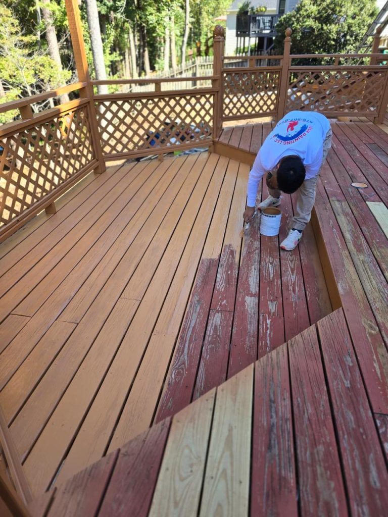 Deck Staining project by DEAM PAINTING LLC