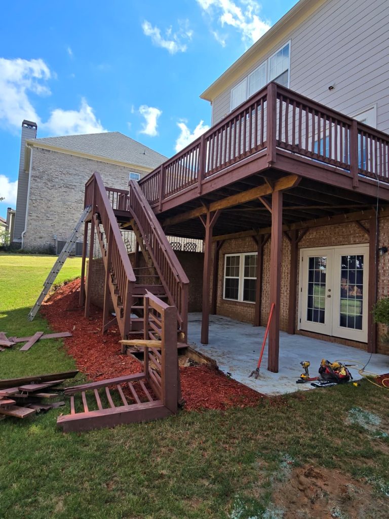 Deck Staining project by DEAM PAINTING LLC