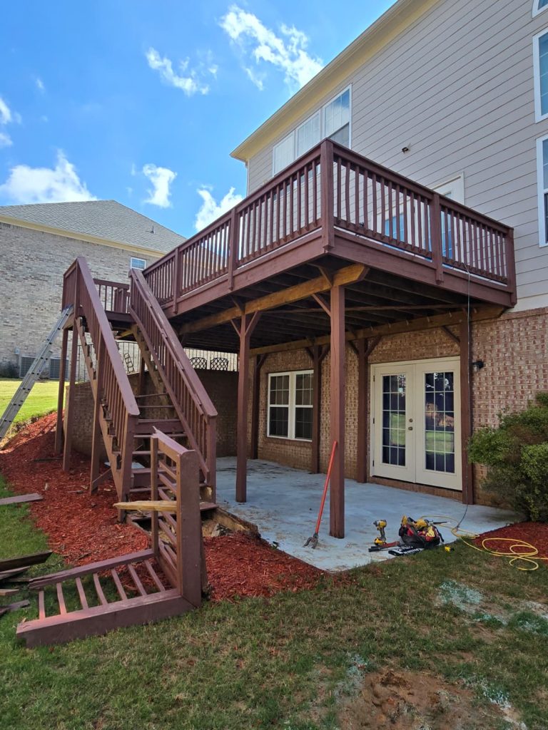 Deck Staining project by DEAM PAINTING LLC