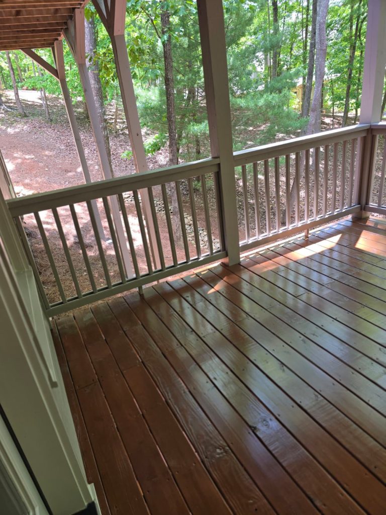 Deck Staining project by DEAM PAINTING LLC